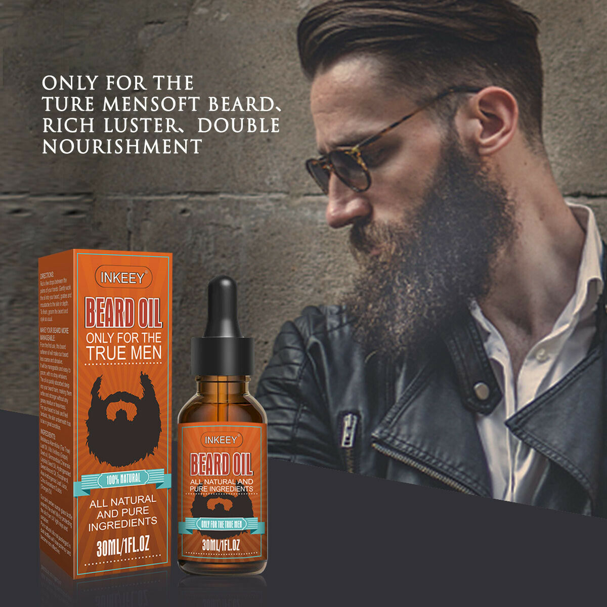 Beard Oil For MEN Hair Growth Oil Serum Mustache Grooming Growing Moisturizer