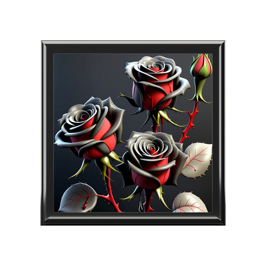 Dark Roses Gothic Womens Jewelry Box