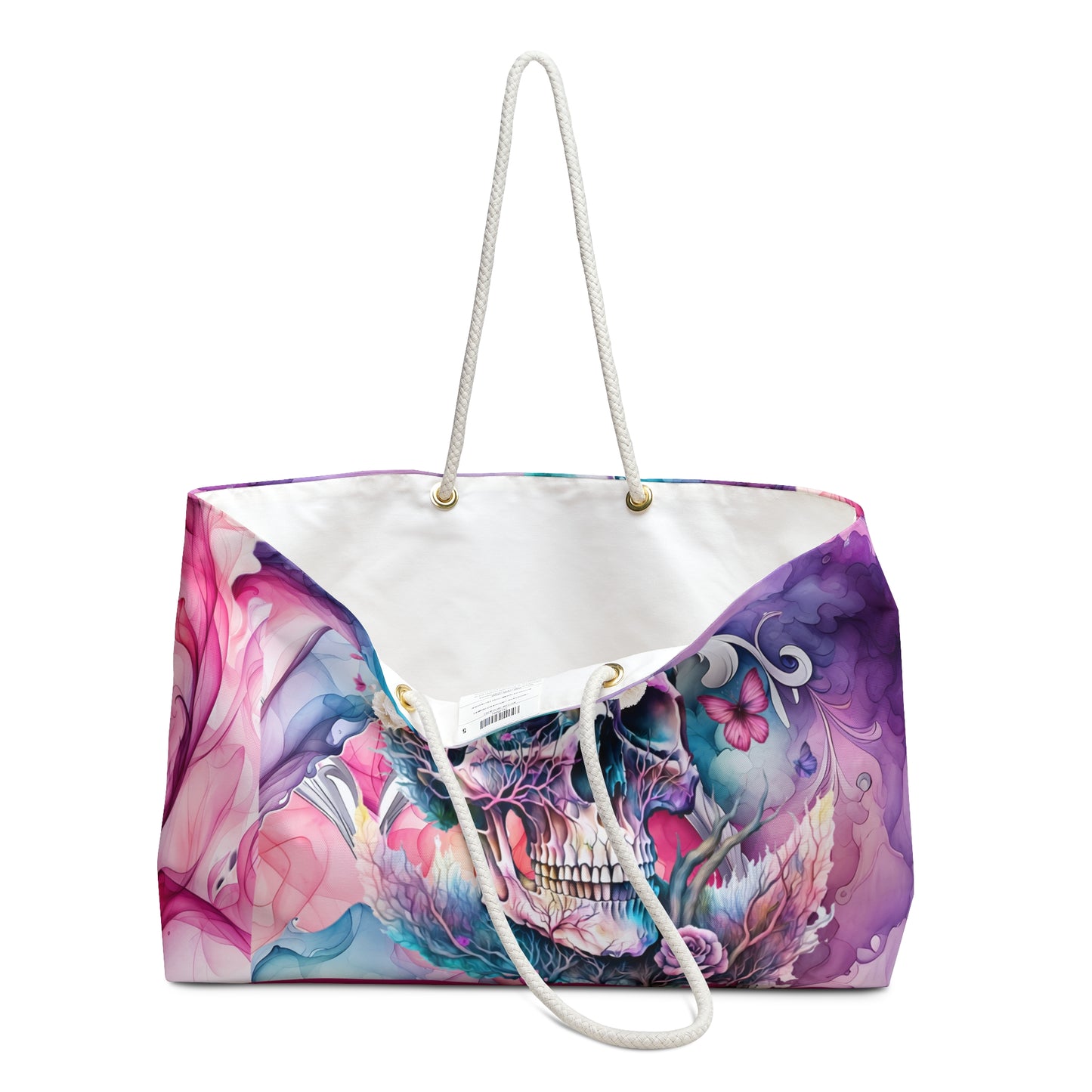 Beautiful Watercolor Skull Weekender Bag