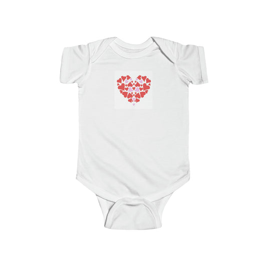 Infant Fine Jersey Bodysuit Heart Design