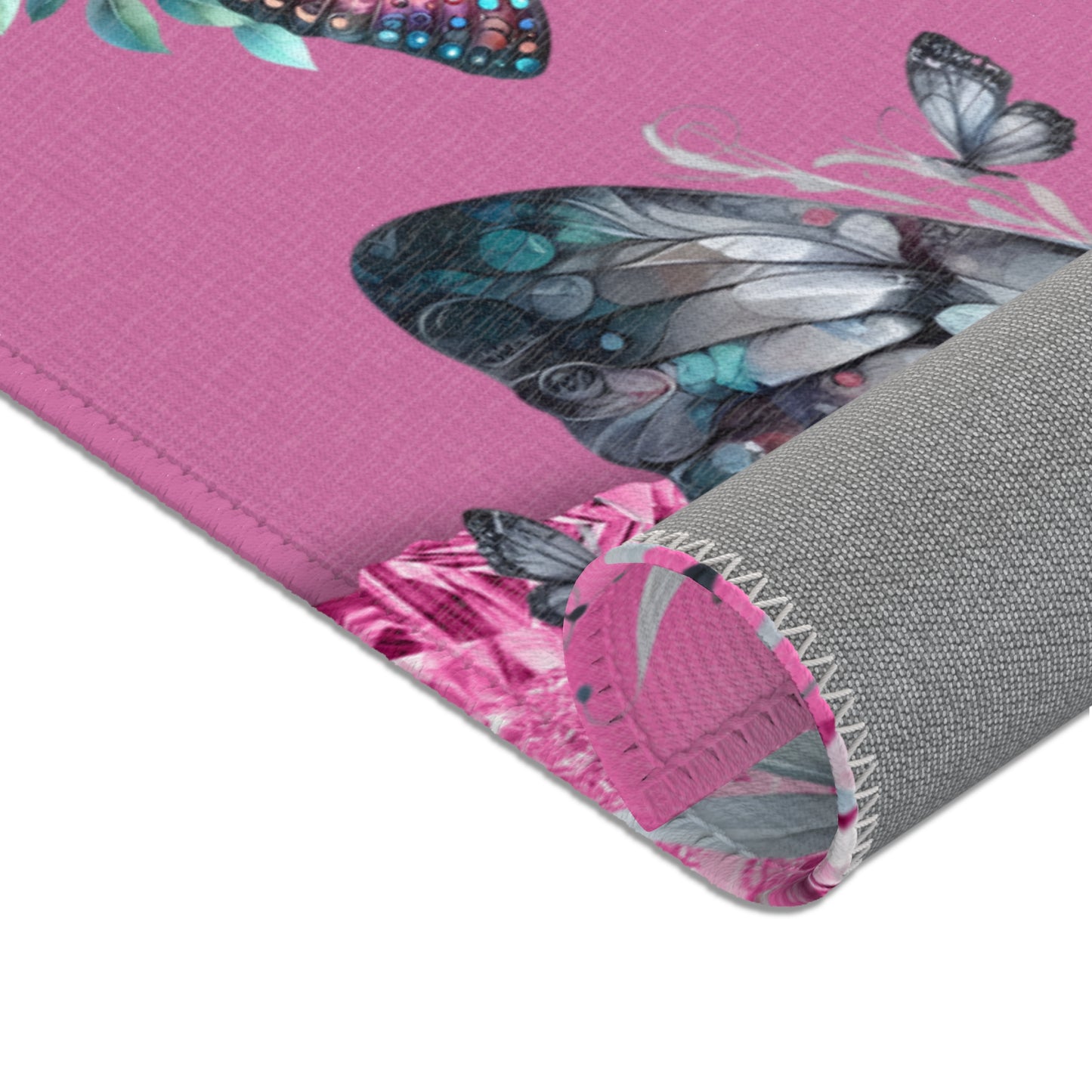 Beautiful Spring Butterflies Area Rug Perfect for Girls Room - Centerpiece for any girls sanctuary!