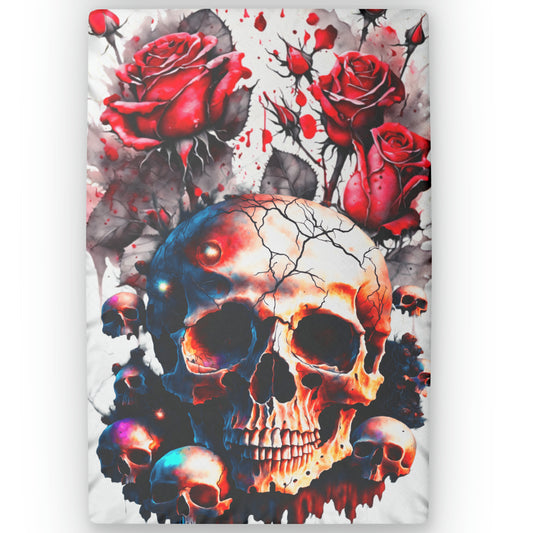 Custom Skull and Roses Shaped Pillow