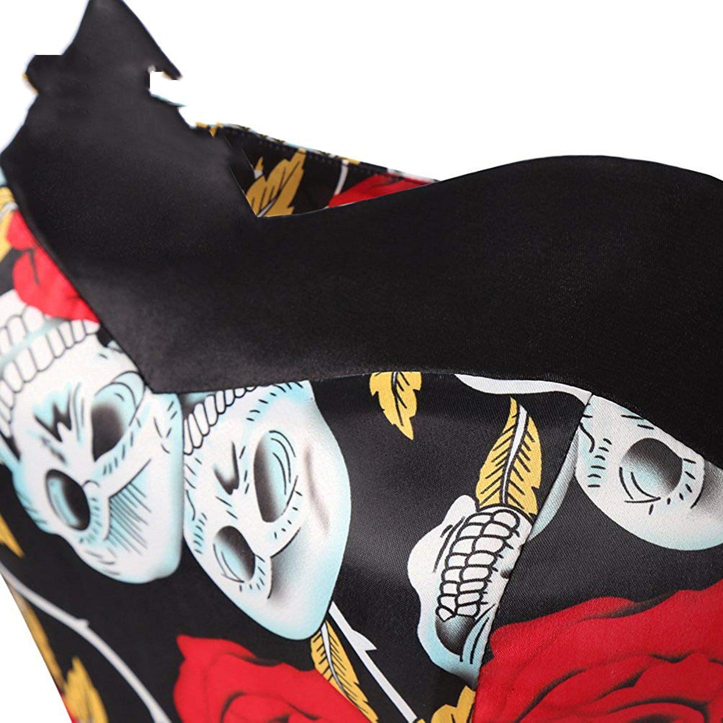 Halloween Easter Hepburn Dress Skulls and Roses