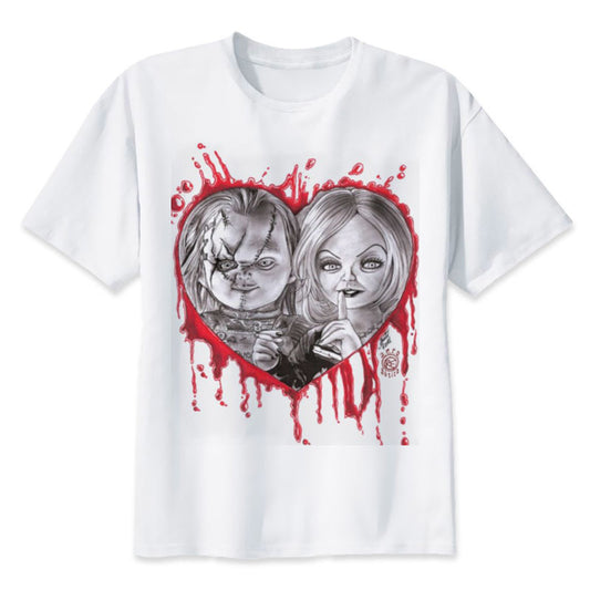 Horror printed short-sleeved T-shirt