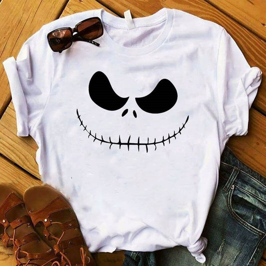 Halloween Pumpkin Face Print Jack Skellington