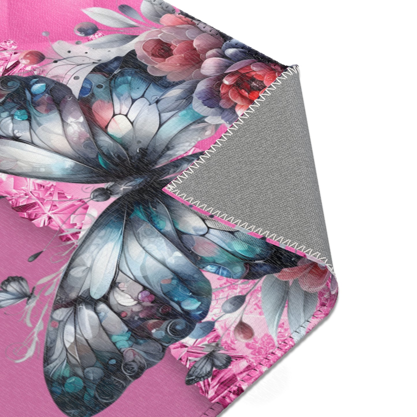 Beautiful Spring Butterflies Area Rug Perfect for Girls Room - Centerpiece for any girls sanctuary!