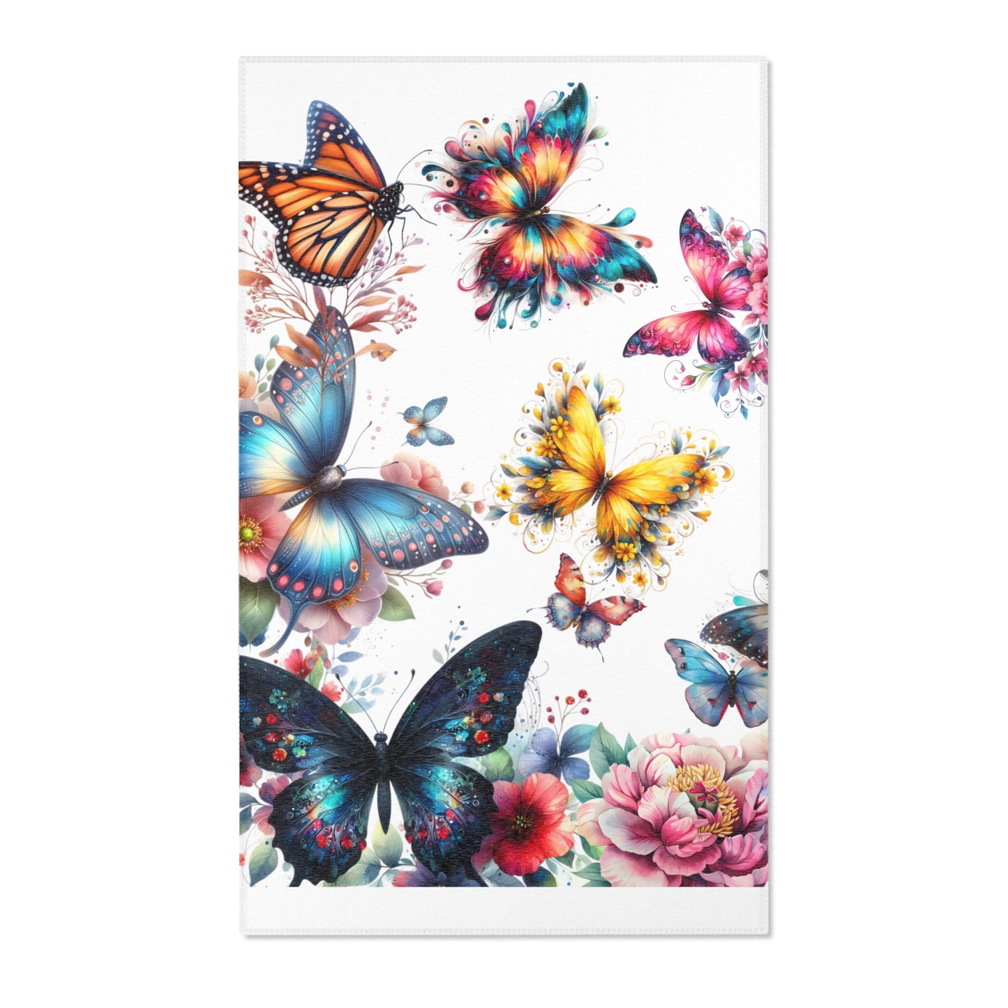 Beautiful Butterflies Area Rug - Design 2