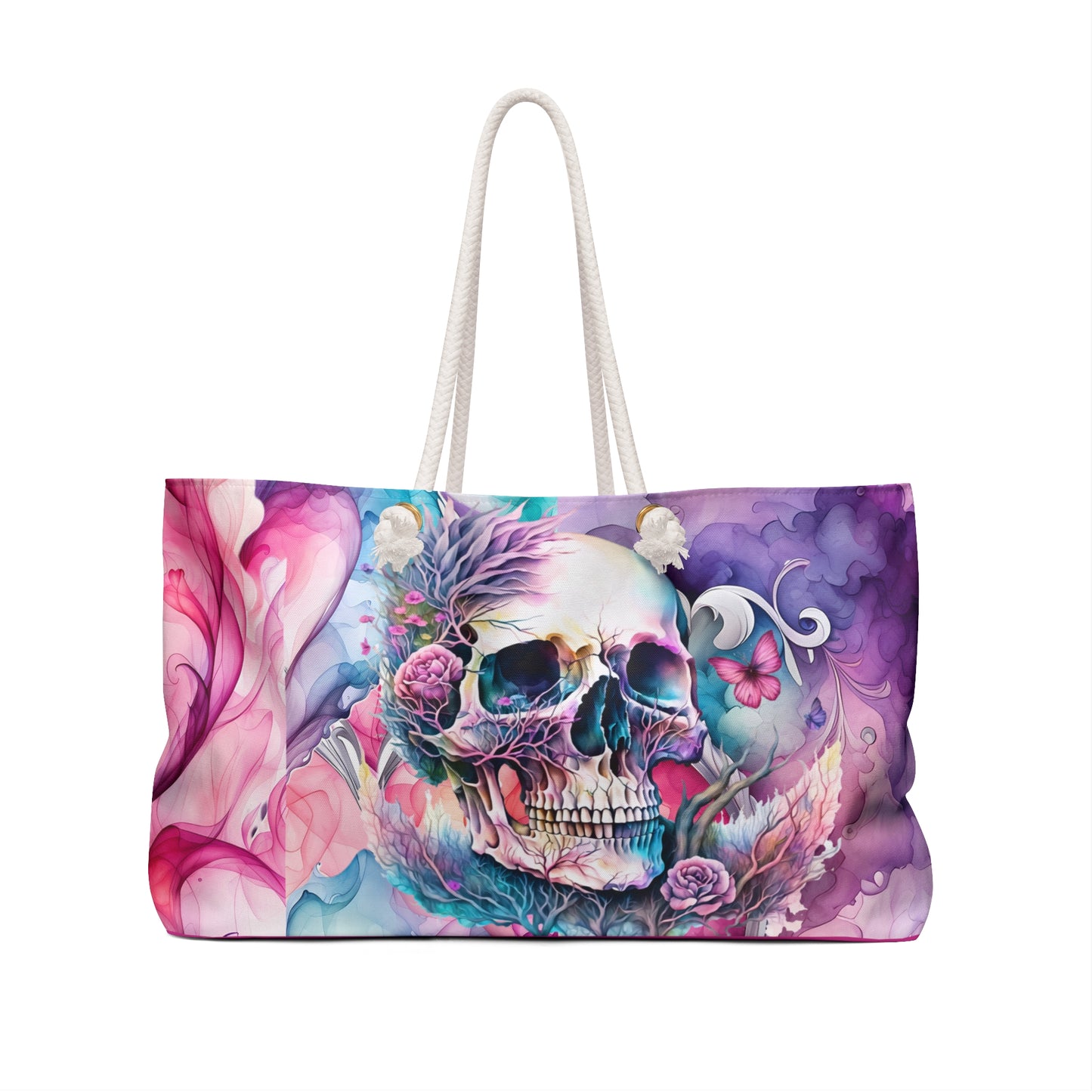 Beautiful Watercolor Skull Weekender Bag