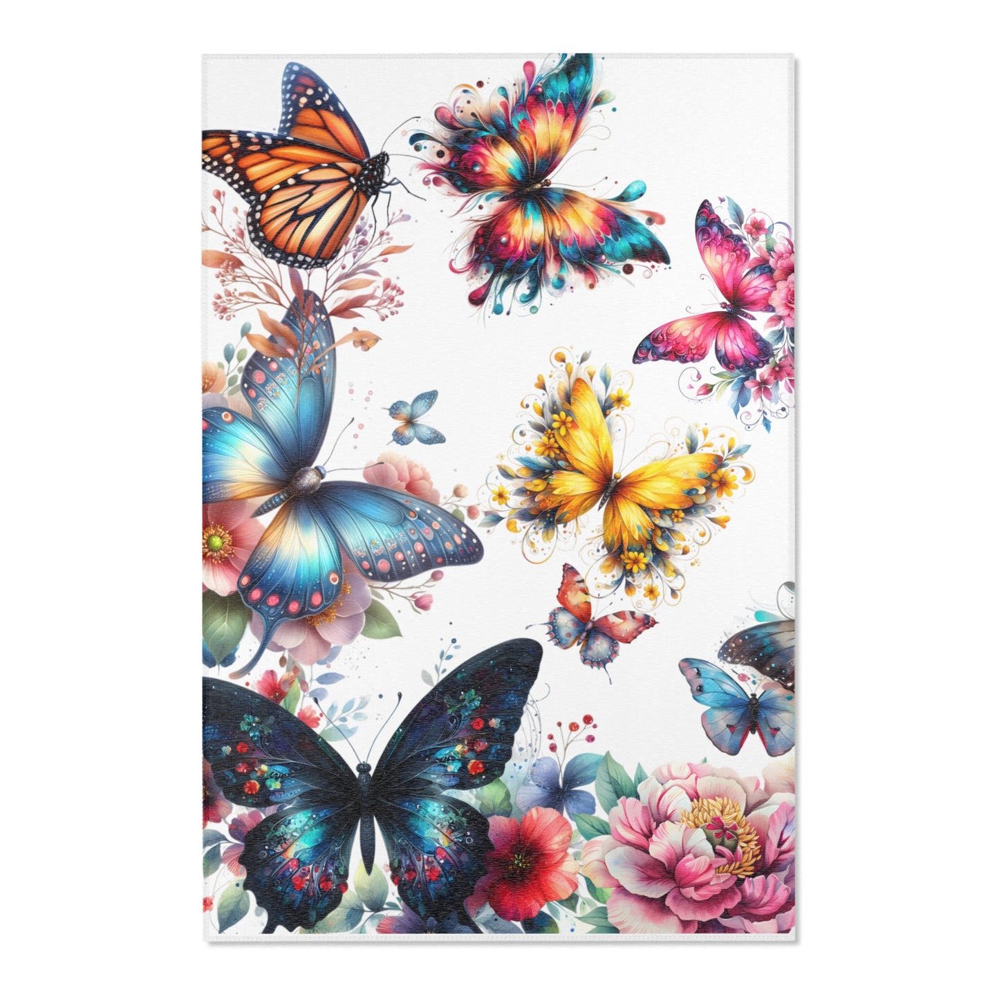 Beautiful Butterflies Area Rug - Design 2