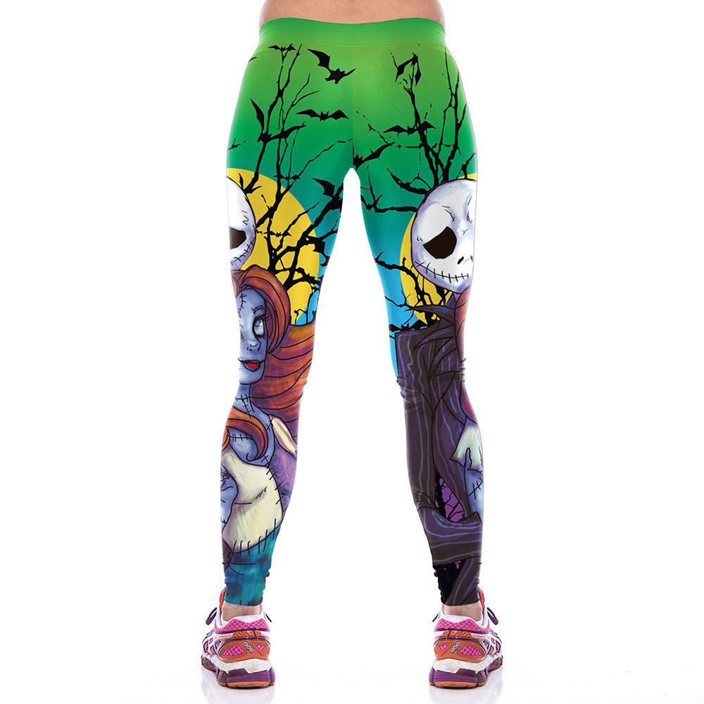 HalloweenNightmare Before Christmas Jack and Sally Leggings