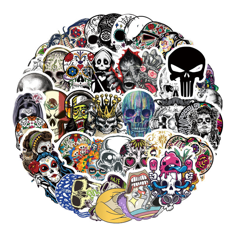 Halloween Symphony Scary Skull Sticker