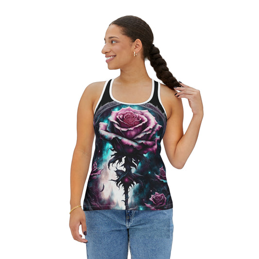 Women's Tank Top AOP The Darkness Is Rose Print