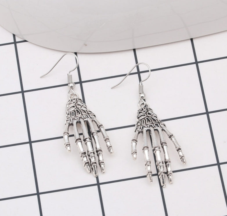 Halloween Skeleton Hand Earrings