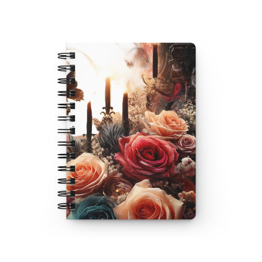 Metamorphosis Majesty Collection Realistic Roses & Butterflies Spiral Journal Notebook