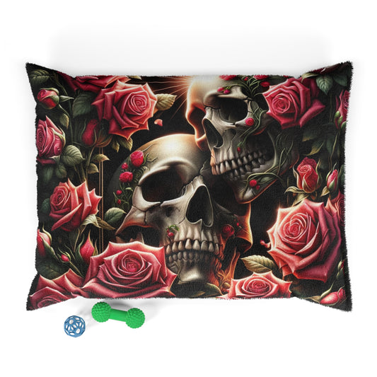 Skulls and Roses Collection Pet Bed Design One