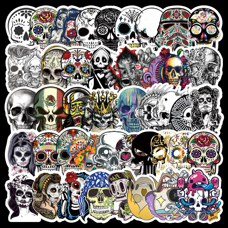 Halloween Symphony Scary Skull Sticker