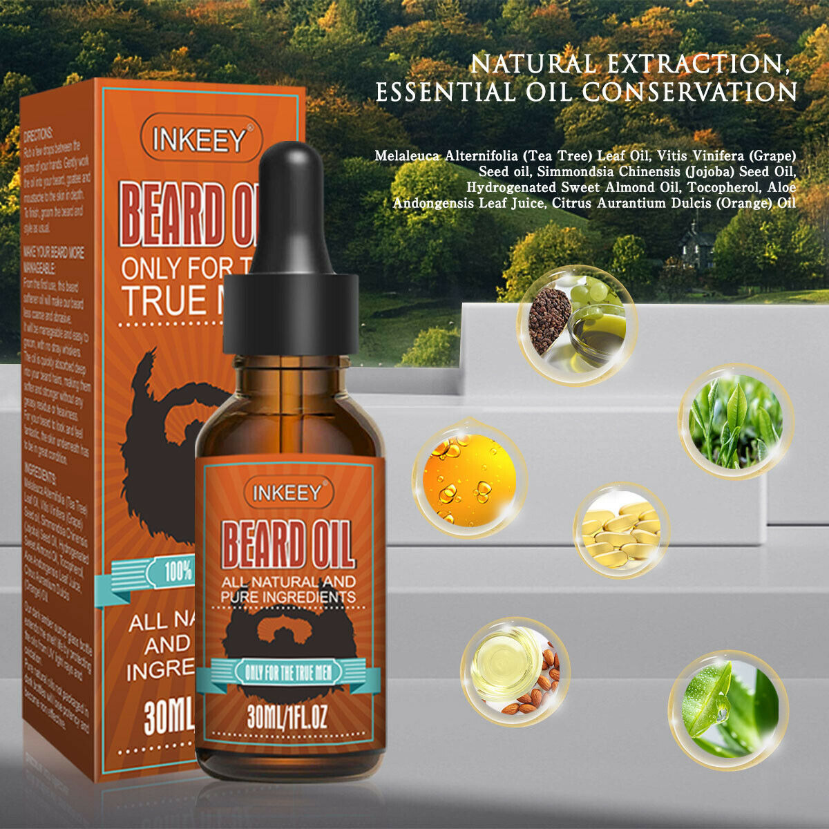 Beard Oil For MEN Hair Growth Oil Serum Mustache Grooming Growing Moisturizer